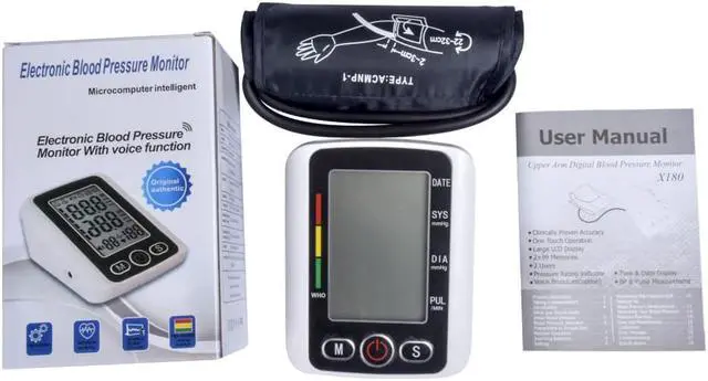 Alt view image 5 of 7 - TAKROL Blood Pressure Monitor Electronic Blood Pressure Meter Electronic Sphygmomanometer Arm Style Home Tonometer
