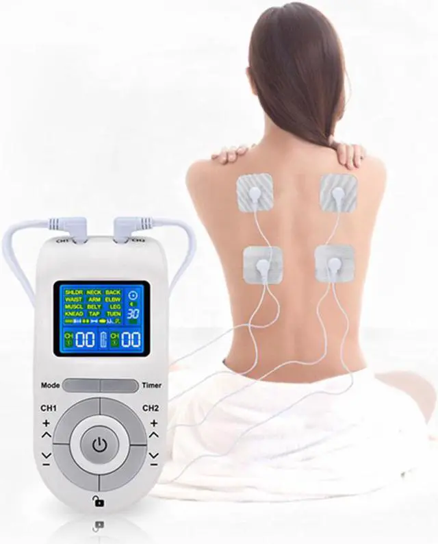 Alt view image 6 of 7 - TAKROL T-106 Electric 12 Modes Tens Pads Massager Machine Unit Pain Relief Pulse Massage EMS ABS Muscle Stimulator