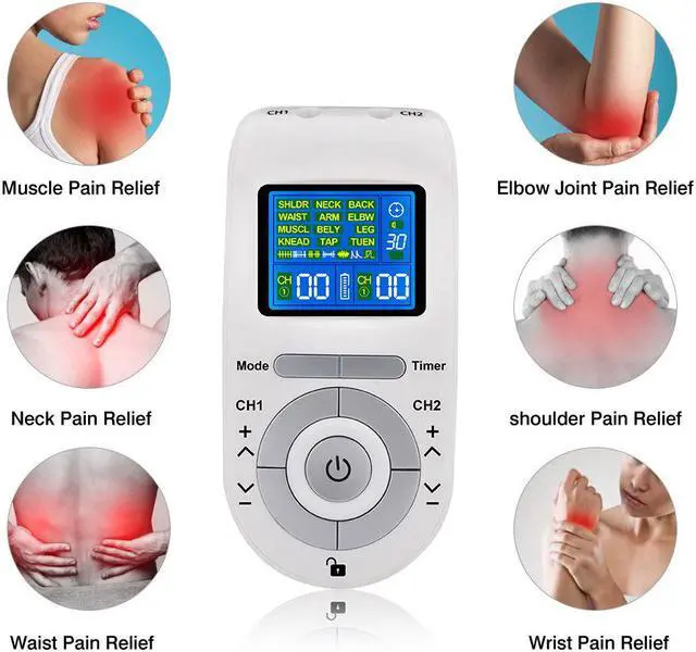 Alt view image 3 of 7 - TAKROL T-106 Electric 12 Modes Tens Pads Massager Machine Unit Pain Relief Pulse Massage EMS ABS Muscle Stimulator
