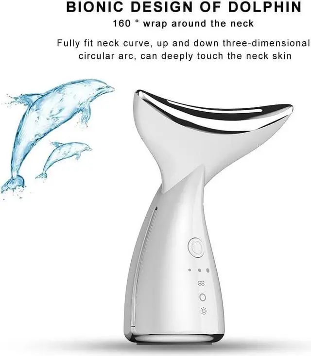Alt view image 3 of 7 - TAKROL Neck Care Face Lifting Device 3 Colors LED Photon Therapy Heating For Chin Massager Remove Double Chin Beauty Instrument