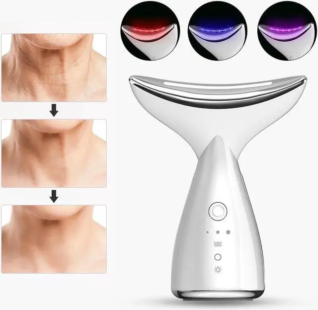 Alt view image 6 of 7 - TAKROL Neck Care Face Lifting Device 3 Colors LED Photon Therapy Heating For Chin Massager Remove Double Chin Beauty Instrument