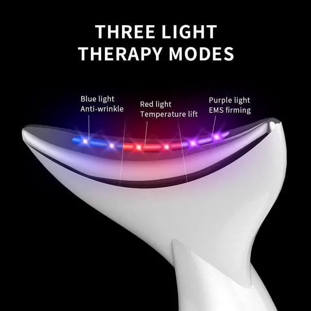 Alt view image 2 of 7 - TAKROL Neck Care Face Lifting Device 3 Colors LED Photon Therapy Heating For Chin Massager Remove Double Chin Beauty Instrument