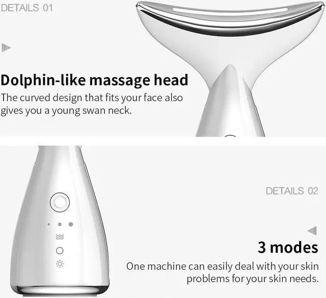 Alt view image 5 of 7 - TAKROL Neck Care Face Lifting Device 3 Colors LED Photon Therapy Heating For Chin Massager Remove Double Chin Beauty Instrument