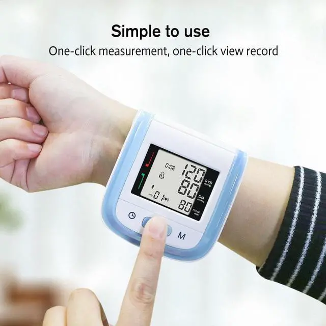 Alt view image 6 of 6 - TAKROL Tonometer Automatic Wrist Digital Blood Pressure Monitor Digital LCD Sphgmomanometer Heart Beat Rate Pulse Meter