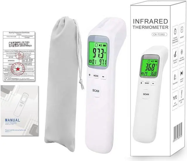 Alt view image 4 of 6 - TAKROL Ck-t1502 Portable Thermometer Infrared Forehead Thermometer Non-Contact Digital Thermometer with Fever Alert Function, 3 in 1 Digital Medical Infrared Thermometer for Baby, Adults