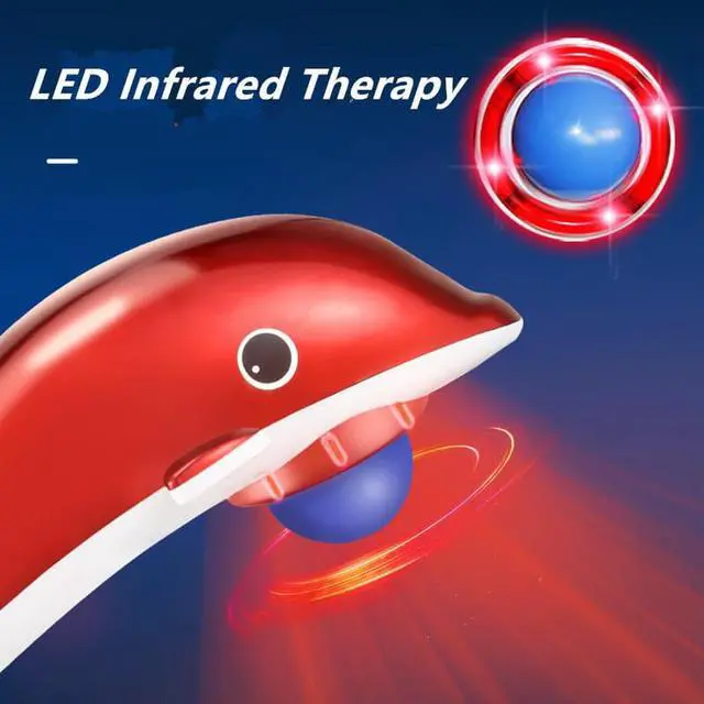 Alt view image 4 of 6 - TAKROL Dolphin Massage Stick Massager Hammer Portable Handheld Electric Wireless Vibration Vherapy Instrument Suitable for Neck Shoulder and Back Massage