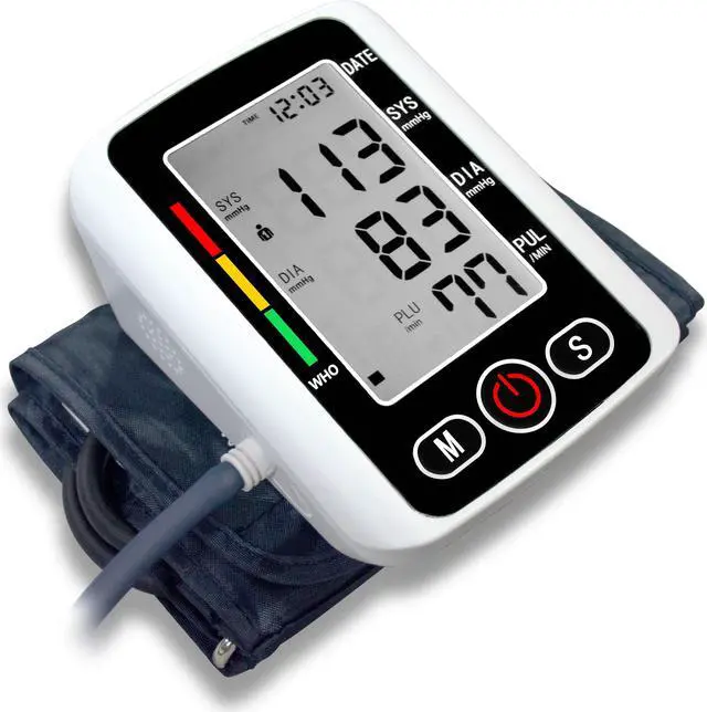 Alt view image 2 of 7 - TAKROL CK-X180 Electric Bp Monitor with Adapter Cable Digital Tensiometer Arm Blood Pressure Monitor Fully Automatic &High-precision Electronic Sphygmomanometer Arm Style Home Tonometer