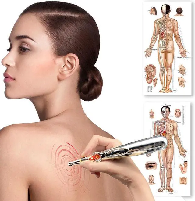 Alt view image 6 of 7 - TAKROL Electric Acupuncture Point Massage Pen Pain Relief Laser Therapy Electronic Meridian Energy Pen Face Body Back Neck Leg Massager