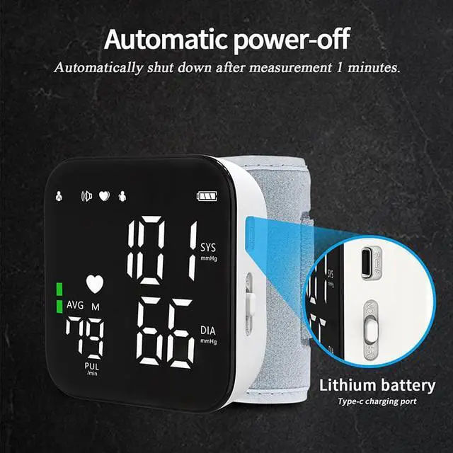 Alt view image 4 of 7 - TAKROL W188 Wrist Blood Pressure Monitor Automatic Blood Pressure Kit Bp Cuff Wrist Cuff Tensiometer Profesional Heart Rate Monitor