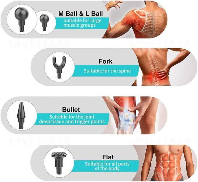 Alt view image 4 of 7 - TAKROL 32 Speed Massage Gun Mini LCD Display Electric Massager Deep Muscle Massage Fascia Guns For Body And Neck Vibrator