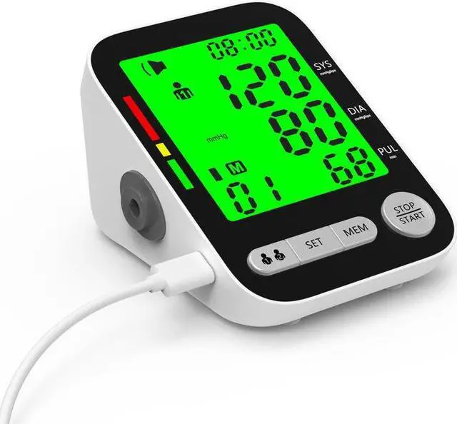Alt view image 2 of 7 - TAKROL A-156 Rechargeable Arm Blood Pressure Monitors Tensiometer Automatic Tonometer Heart Rate Monitor Cuff