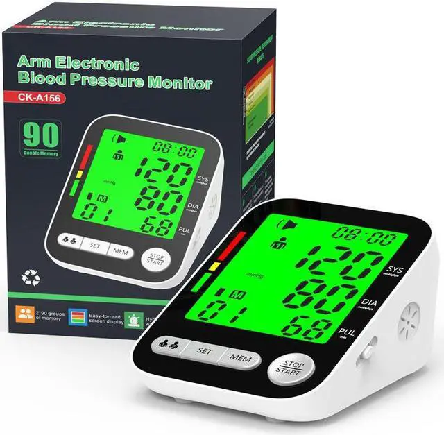Alt view image 6 of 7 - TAKROL A-156 Rechargeable Arm Blood Pressure Monitors Tensiometer Automatic Tonometer Heart Rate Monitor Cuff