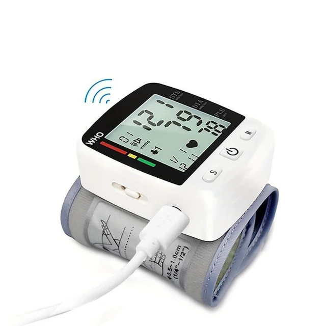 Main image of Wrist Electric Blood Pressure Monitor, Irregular Heartbeat Detector, Automatic BP Monitor 90x2 Reading Memory and Large LCD Display, USB Charging, Adjustable Wrist Cuff, Ideal for Home and Hospital