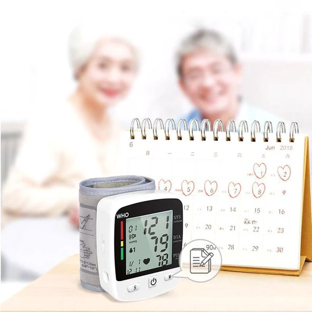 Alt view image 3 of 7 - Wrist Electric Blood Pressure Monitor, Irregular Heartbeat Detector, Automatic BP Monitor 90x2 Reading Memory and Large LCD Display, USB Charging, Adjustable Wrist Cuff, Ideal for Home and Hospital