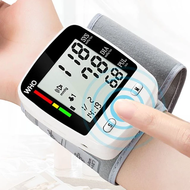 Alt view image 4 of 7 - Wrist Electric Blood Pressure Monitor, Irregular Heartbeat Detector, Automatic BP Monitor 90x2 Reading Memory and Large LCD Display, USB Charging, Adjustable Wrist Cuff, Ideal for Home and Hospital