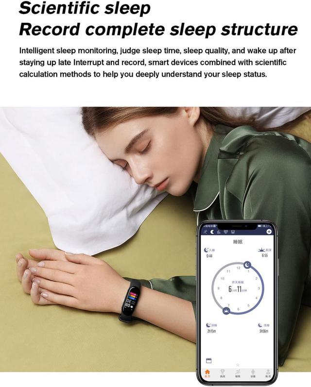 Alt view image 5 of 7 - M6 Smart Watch Men Women Heart Rate Monitor Blood Pressure Fitness Tracker Smartwatch Sports Bracelet Clock For Xiaomi iOS