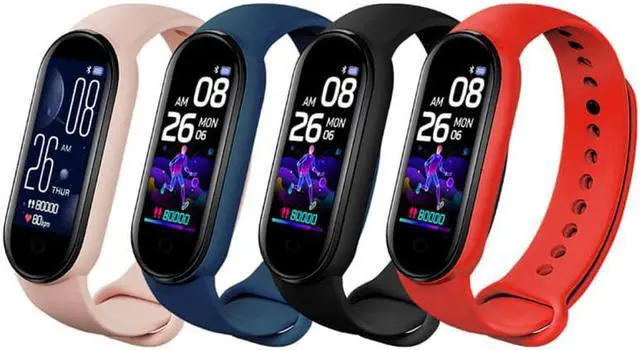 Alt view image 6 of 7 - New M5 Smart Watch Women Heart Rate Monitor Fitness Tracker Pedometers Smartwatch Band Sport Watch for Men
