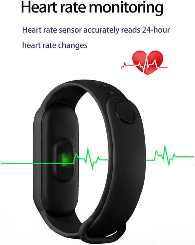 Alt view image 3 of 7 - New M5 Smart Watch Women Heart Rate Monitor Fitness Tracker Pedometers Smartwatch Band Sport Watch for Men