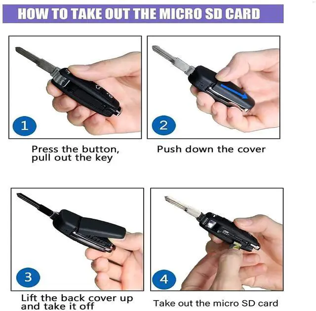 Alt view image 6 of 7 - 32G Car Key Spy Camera ,Hidden Camera with IR Night Vision Motion Detection, Spy Camera Hidden Camera with HD 1080P , Image 2560X1920, Nanny cam, Surveillance & Security Cameras for Dating