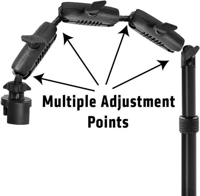 Alt view image 2 of 7 - Arkon Mounts RCBTABLED - Dual Phone and Tablet Weighted Base Mount Stand (Remarkable Creators 3-in-1) - Black
