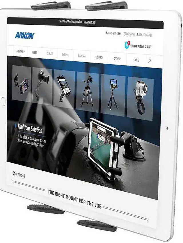 Alt view image 4 of 7 - Arkon Mounts TAB188L22 - Car or Truck Seat Rail or Floor Tablet Mount with 22 inch Arm