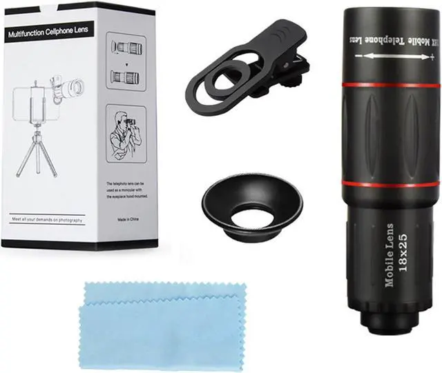 Alt view image 2 of 7 - Mobile phone telephoto lens 18x external mobile phone camera telescope