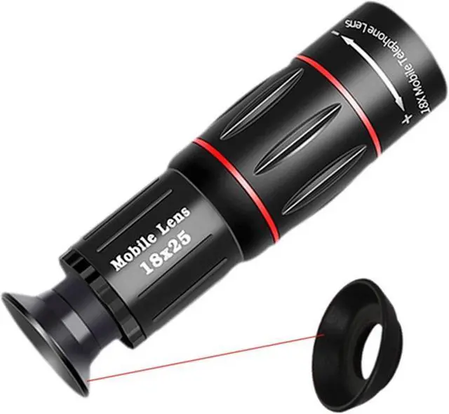 Alt view image 4 of 7 - Mobile phone telephoto lens 18x external mobile phone camera telescope