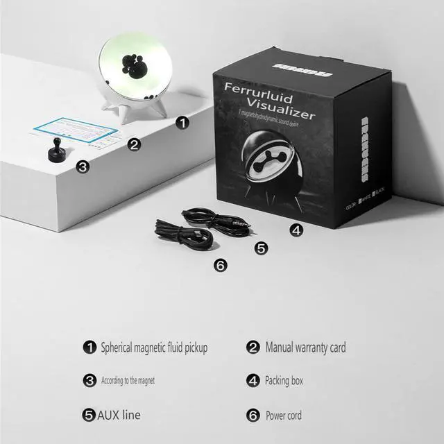 Alt view image 6 of 7 - Ferrofluid Sound Visualizer, Dancing Ferrofluid Lamp with Music Rhythm, Magnetic Fluid Sound Display Lamp, Magnet Ferro Fluid Toy Futuristic Desktop Decor Birthdays Christmas