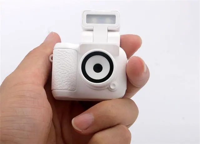 Alt view image 4 of 7 - 2024 New Monoreflexes Style Mini Camera With Flash Lamp HD 1080P Portable Video Recorder DV With LCD Screen White