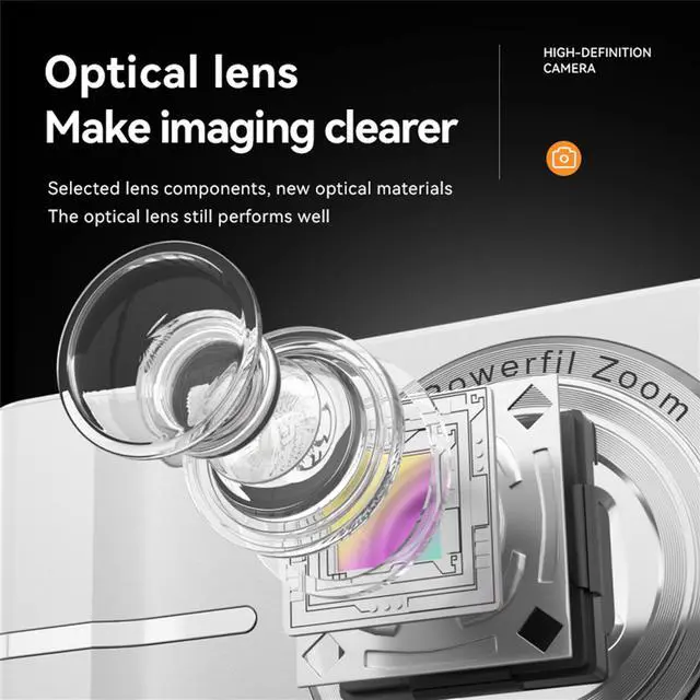 Alt view image 6 of 7 - Digital Camera FHD 4K 50MP with 32GB Card 16X Zoom Anti Shake Compact Portable Small Cameras for Photography Point and Shoot Camera Gift for Student Teen Beginner