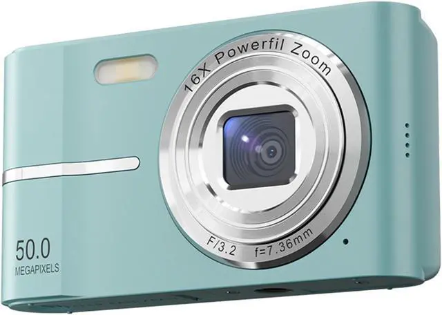 Alt view image 2 of 7 - Digital Camera FHD 4K 50MP with 32GB Card 16X Zoom Anti Shake Compact Portable Small Cameras for Photography Point and Shoot Camera Gift for Student Teen Beginner Green
