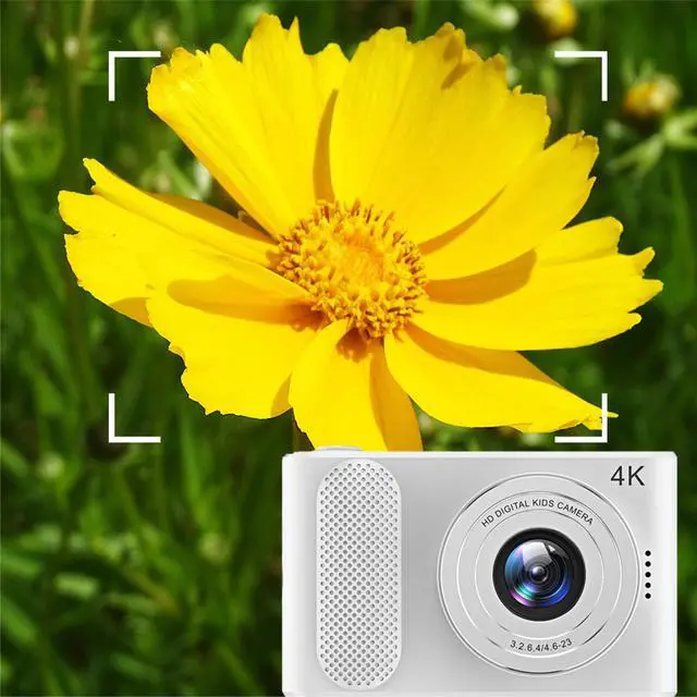Alt view image 3 of 7 - Digital Camera FHD 4K 44MP with 32GB Card 4X Zoom Anti Shake Compact Portable Small Cameras for Photography Point and Shoot Camera Gift for Teen Beginner White