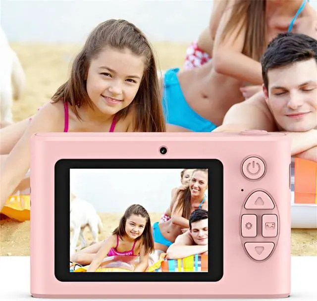 Alt view image 7 of 7 - Digital Camera FHD 4K 44MP with 32GB Card 4X Zoom Anti Shake Compact Portable Small Cameras for Photography Point and Shoot Camera Gift for Teen Beginner Pink