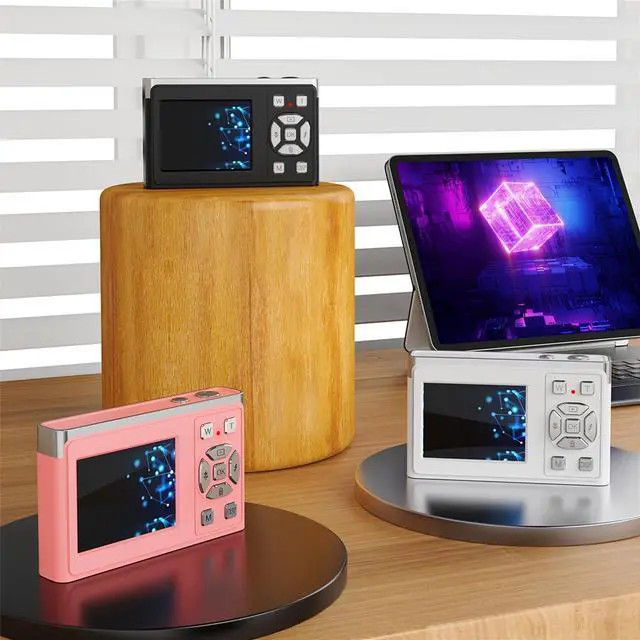 Alt view image 2 of 7 - Digital Camera Student Campus Home Portable Mini Card Camera Pink