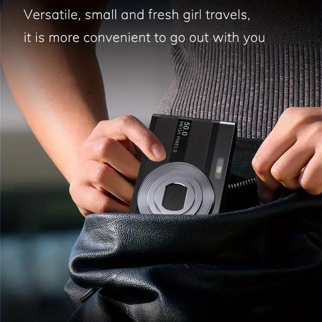 Alt view image 6 of 7 - Digital Camera Student Campus Home Portable Mini Card Camera Pink