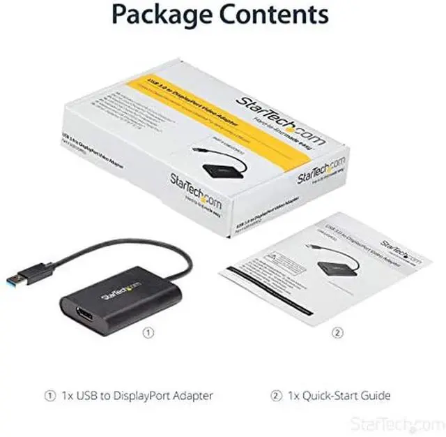 Alt view image 6 of 6 - Startech.Com USB 3.0 to Displayport Adapter - 4K 30Hz - External Video & Graphics Card - USB Display Adapter - Supports Windows (USB32DPES2)