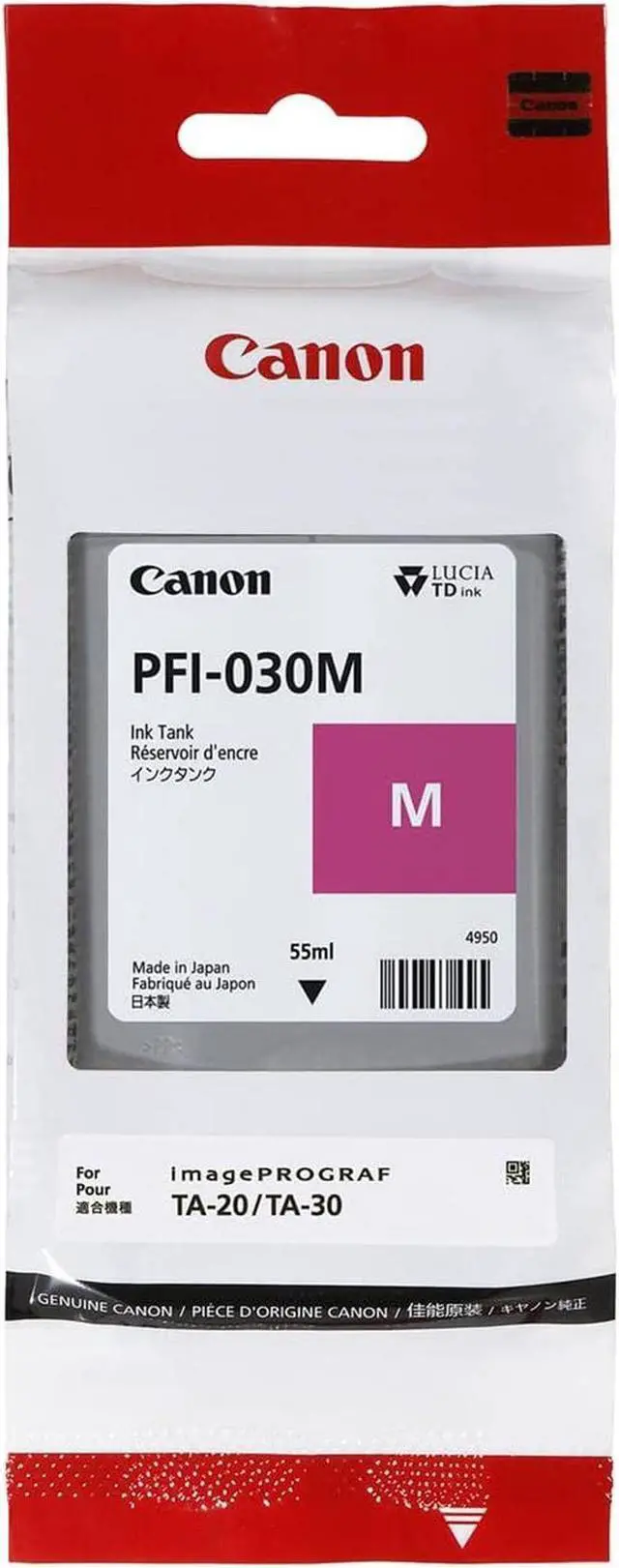Alt view image 5 of 7 - Canon PFI-030 Pigment Ink Tank Kit, Includes Matte Black Ink Tank 55Ml - Black Ink Tank, 55Ml - Magenta Ink Tank, 55Ml- Cyan Ink Tank, 55Ml - Yellow Ink Tank, 55Ml