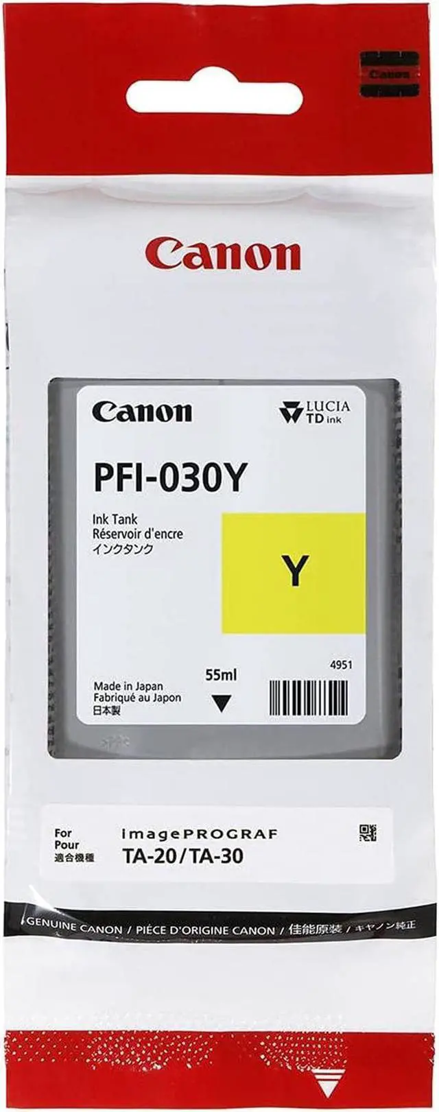 Alt view image 6 of 7 - Canon PFI-030 Pigment Ink Tank Kit, Includes Matte Black Ink Tank 55Ml - Black Ink Tank, 55Ml - Magenta Ink Tank, 55Ml- Cyan Ink Tank, 55Ml - Yellow Ink Tank, 55Ml