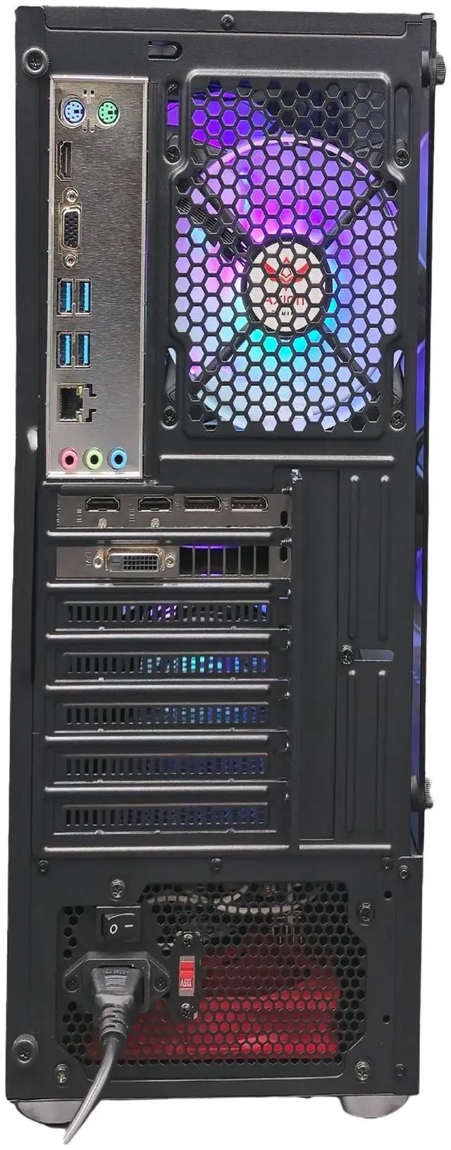 Alt view image 7 of 7 - Axiom Gaming PC Darkmatter, AMD Ryzen 5, 16GB RAM, 512GB SSD, AMD Radeon RX 580 8GB GDDR5, Wi-Fi, Windows 11 Home