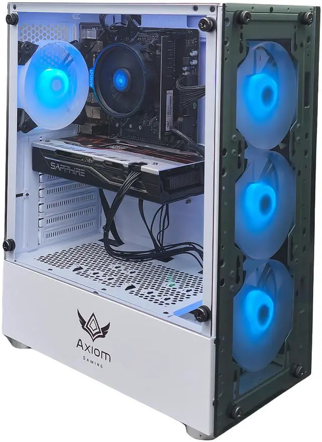 Alt view image 4 of 7 - Axiom Gaming PC Starlight, AMD Ryzen 5, 16GB RAM, 512GB SSD, AMD Radeon RX 580 8GB GDDR5, Wi-Fi, Windows 11 Home