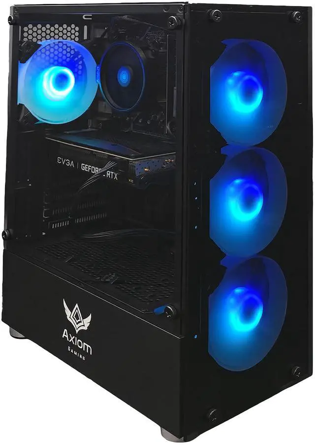 Alt view image 3 of 7 - Axiom Gaming PC Darkflow, AMD Ryzen 5 5500, 16GB RAM, 512GB SSD, NVIDIA GeForce RTX 3060 8GB GDDR6, Wi-Fi, Windows 11 Home