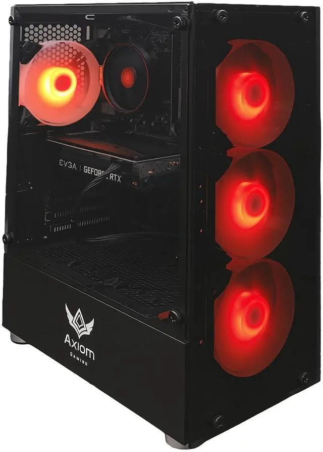 Alt view image 4 of 7 - Axiom Gaming PC Darkflow, AMD Ryzen 5 5500, 16GB RAM, 512GB SSD, NVIDIA GeForce RTX 3060 8GB GDDR6, Wi-Fi, Windows 11 Home