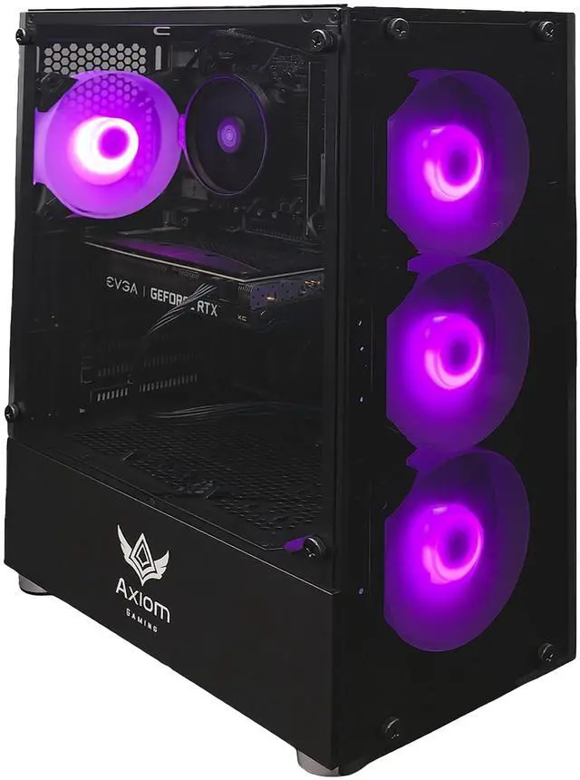 Alt view image 5 of 7 - Axiom Gaming PC Darkflow, AMD Ryzen 5 5500, 16GB RAM, 512GB SSD, NVIDIA GeForce RTX 3060 8GB GDDR6, Wi-Fi, Windows 11 Home