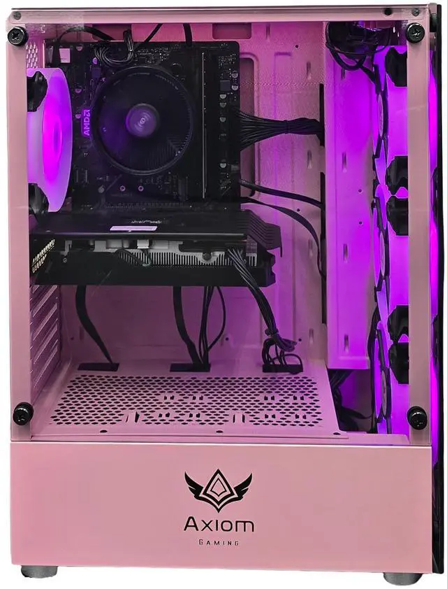Alt view image 2 of 4 - Axiom Gaming PC Rosequasar, AMD Ryzen 5 5500, 16GB RAM, 512GB SSD, NVIDIA GeForce RTX 3060 Mobile 6GB GDDR6, Wi-Fi, Windows 11 Home