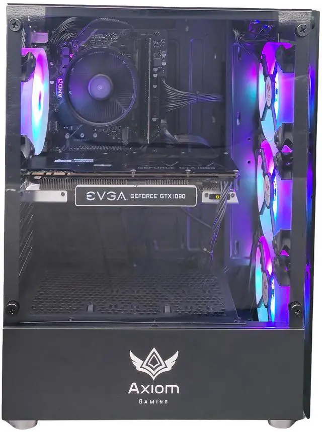 Alt view image 2 of 7 - Axiom Gaming PC Oblivion, AMD Ryzen 5, 16GB RAM, 512GB SSD, NVIDIA GeForce GTX 1080 8GB GDDR5X, Wi-Fi, Windows 11 Home
