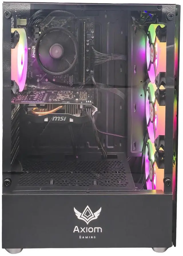Alt view image 2 of 7 - Axiom Gaming PC Eclipse, AMD Ryzen 5, 16GB RAM, 512GB SSD, NVIDIA GeForce GTX 1060 6GB GDDR5, Wi-Fi, Windows 11 Home