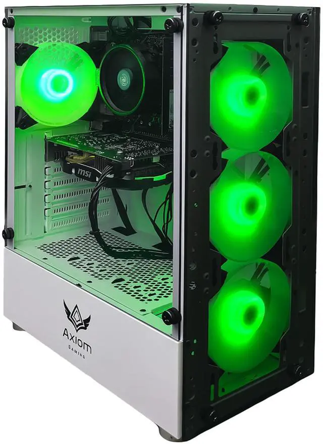 Alt view image 5 of 7 - Axiom Gaming PC Whiteflare, AMD Ryzen 5, 16GB RAM, 512GB SSD, NVIDIA GeForce GTX 1060 6GB GDDR5, Wi-Fi, Windows 11 Home