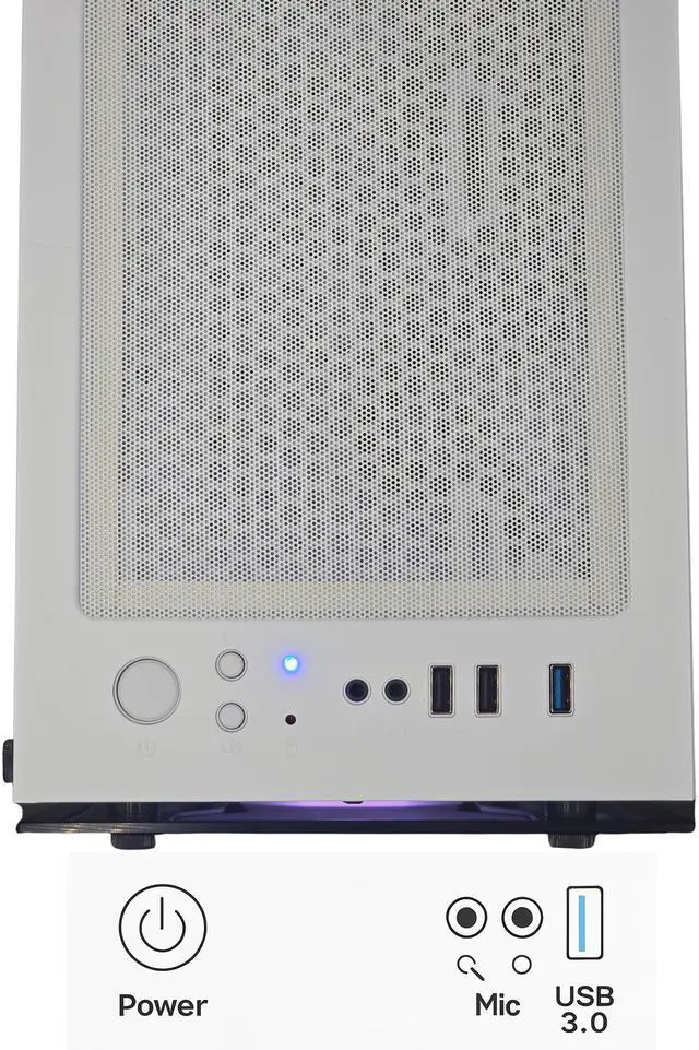 Alt view image 6 of 7 - Axiom Gaming PC Whiteflare, AMD Ryzen 5, 16GB RAM, 512GB SSD, NVIDIA GeForce GTX 1060 6GB GDDR5, Wi-Fi, Windows 11 Home