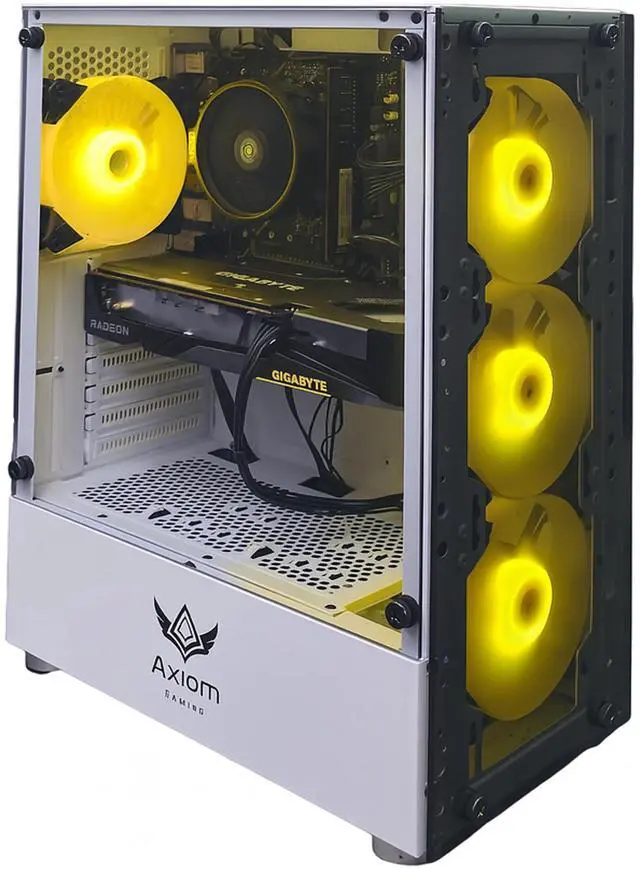 Alt view image 5 of 7 - Axiom Gaming PC Desktop Computer Frostnova, AMD Ryzen 5 5500, 16GB RAM, 512GB SSD, AMD Radeon RX 6600 8GB GDDR6, Wi-Fi, Windows 11 Home