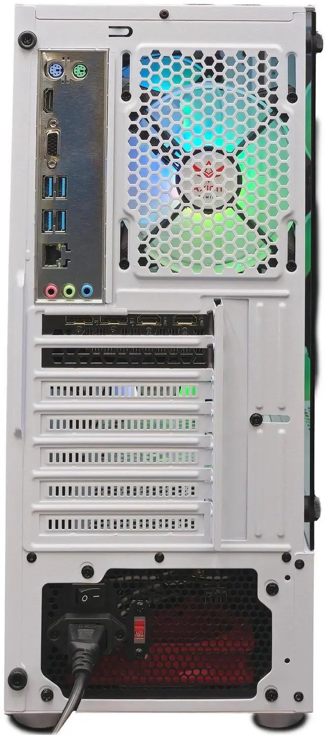 Alt view image 7 of 7 - Axiom Gaming PC Desktop Computer Frostnova, AMD Ryzen 5 5500, 16GB RAM, 512GB SSD, AMD Radeon RX 6600 8GB GDDR6, Wi-Fi, Windows 11 Home